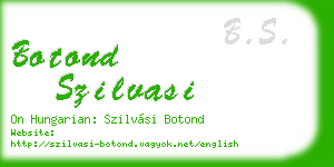botond szilvasi business card