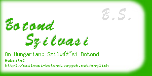 botond szilvasi business card